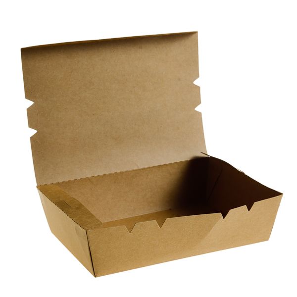 Cutie patrata kraft / negru 1200ml – imaginea 1
